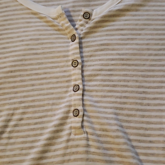 Splendid striped tan/white tee long sleeve - Picture 3 of 3